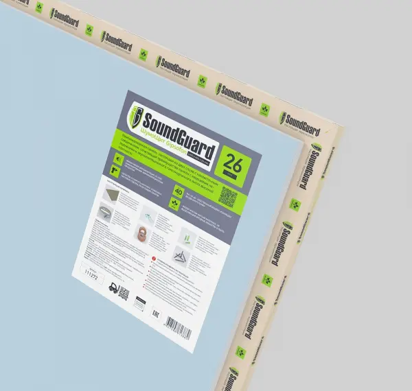 Купить SoundGuard Панель ШумоЩит Gipsofon 26 1200х400х26мм оптом в Москве от производителя