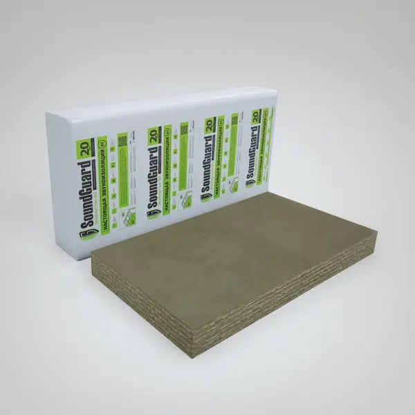 Купить SoundGuard ЭкоАкустик 80 Плита звукопоглощающая 1250х600х20мм (10шт/0,15м.куб/7,5м.кв) оптом в Москве от производителя