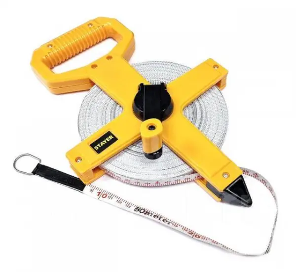 Купить STAYER GeoMax, 50 м, геодезическая фиберглассовая мерная лента (3418-50) оптом в Москве от производителя