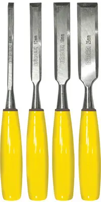 Купить БИБЕР 85061 Набор стамесок с пластиковой ручкой (6мм, 12мм, 18мм, 25мм) (набор 4шт) (10/40) оптом в Москве от производителя