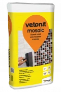 Купить Белый клей для мозаики и камня ВЕТОНИТ Мозаик, 25 кг оптом в Москве от производителя