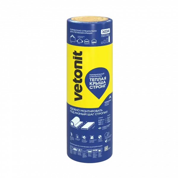 Купить Vetonit Теплая Крыша Стронг 4100х1220х100мм (1шт/5м2/0,5м3) оптом в Москве от производителя