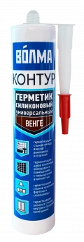 Купить ВОЛМА Контур Герметик силиконовый универсальный  290мл венге оптом в Москве от производителя