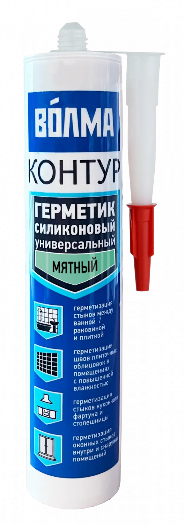 Купить ВОЛМА Контур Герметик силиконовый универсальный  290мл мятный оптом в Москве от производителя