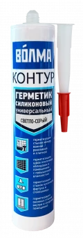 Купить ВОЛМА Контур Герметик силиконовый универсальный  290мл светло-серый оптом в Москве от производителя