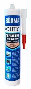 Купить ВОЛМА Контур Герметик силиконовый универсальный  290мл св-коричневый оптом в Москве от производителя
