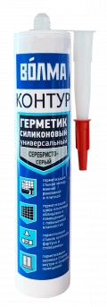 Купить ВОЛМА Контур Герметик силиконовый универсальный  290мл серебристо-серый оптом в Москве от производителя