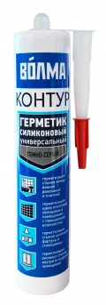 Купить ВОЛМА Контур Герметик силиконовый универсальный  290мл темно-серый оптом в Москве от производителя