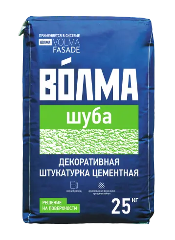 Купить Декоративная штукатурка ВОЛМА-Шуба 1,5 мм цементная 25 кг оптом в Москве от производителя