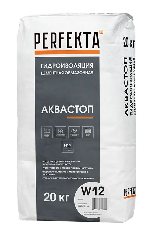Купить Гидроизоляция обмазочная Перфекта «АкваСтоп W12» 20кг оптом в Москве от производителя