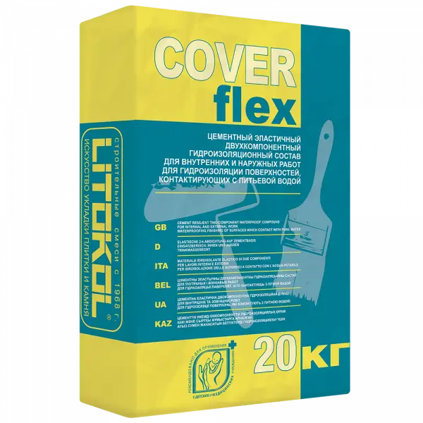 Купить Литокол COVERFLEX гидроизоляция (комп. А) 20кг оптом в Москве от производителя