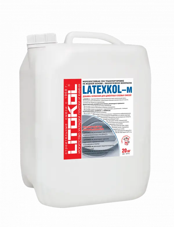 Купить Литокол LATEXKOL - м Добавка латексная для цементных клеевых смесей 20кг оптом в Москве от производителя
