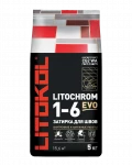 Купить Литокол Litochrom 1-6 EVO LE.105 затирочная смесь Серебристо-серый  5кг оптом в Москве от производителя