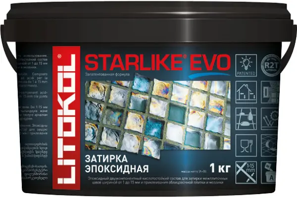 Купить Литокол Starlike Evo Эпоксидная затирка S.700 CRYSTAL (прозрачный) 1кг оптом в Москве от производителя