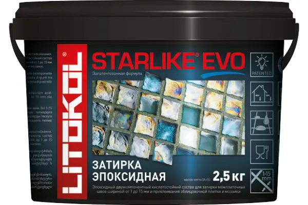Купить Литокол Starlike Evo Эпоксидная затирка S.700 CRYSTAL (прозрачный) 2,5кг оптом в Москве от производителя