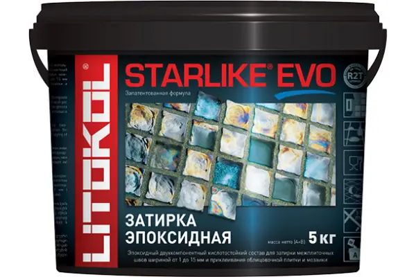 Купить Литокол Starlike Evo Эпоксидная затирка S.700 CRYSTAL (прозрачный) 5кг оптом в Москве от производителя