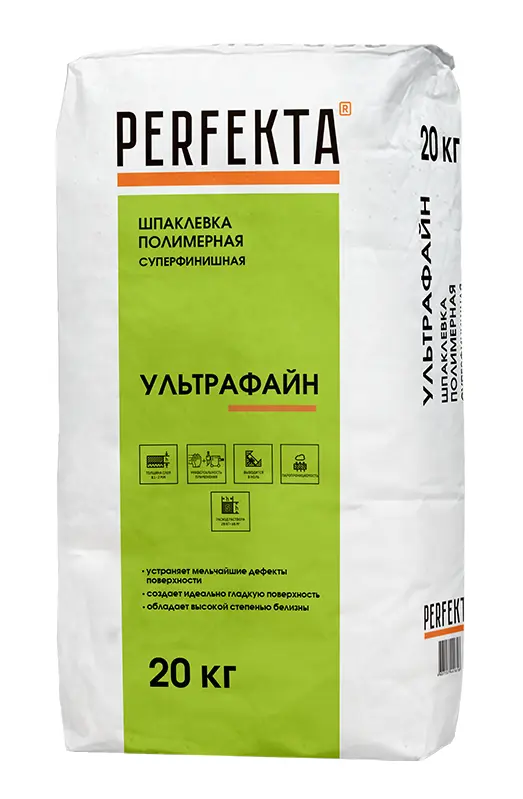 Купить Шпаклевка полимерная суперфинишная Перфекта «Ультрафайн» , 20 кг оптом в Москве от производителя