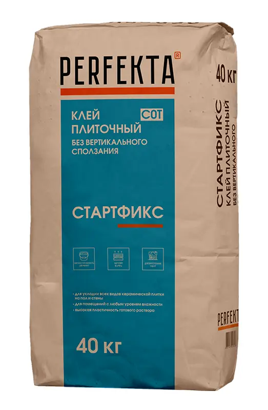 Купить Клей плиточный Перфекта Стартфикс C0 T , 40 кг оптом в Москве от производителя