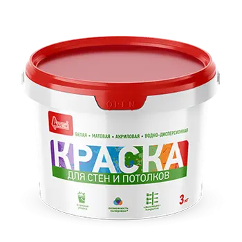 Купить Краска акриловая для стен и потолков Старатели, 3 кг оптом в Москве от производителя