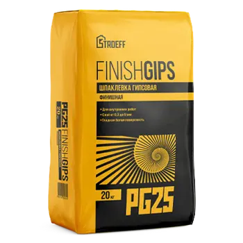 Купить Старатели Шпаклевка финишная (Гипсовая) Finishgips PG25 Stroeff, 20 кг оптом в Москве от производителя