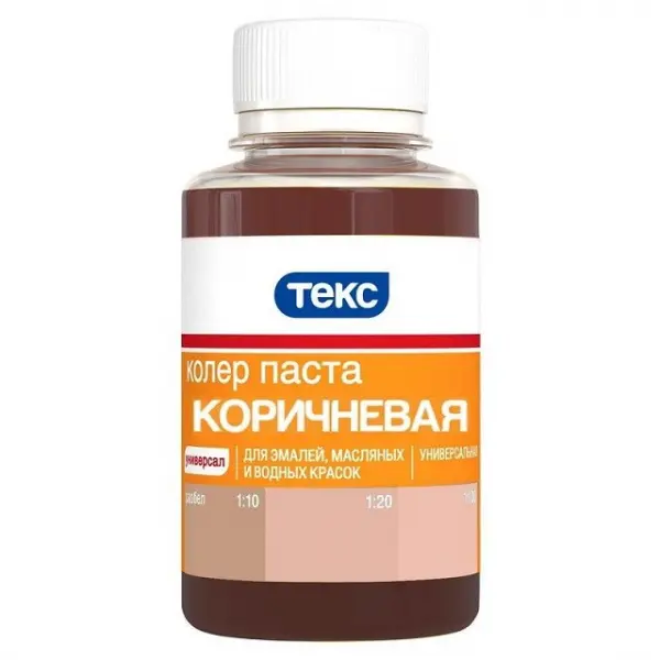 Купить Колер-паста Текс Универсал №13 коричневая 0,5 л оптом в Москве от производителя