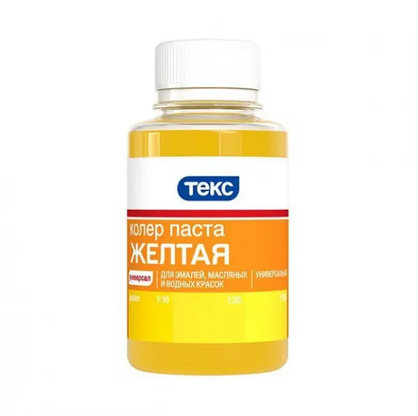 Купить Колер-паста Текс Универсал №3 желтая 0,5 л оптом в Москве от производителя