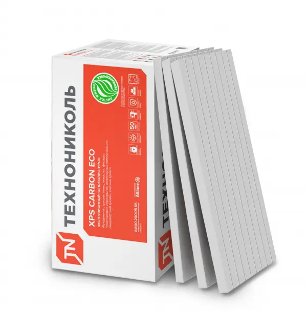 Купить Экструзионный пенополистирол ТЕХНОНИКОЛЬ CARBON ECO FAS/2, S/1 1180x580x100-L  (4шт/2,7376м2/0,273760м3/упак) оптом в Москве от производителя