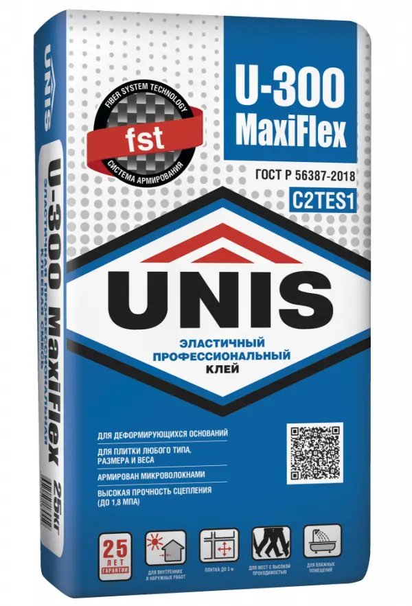 Купить Юнис U-300 MaxiFlex плиточный клей, 25 кг оптом в Москве от производителя