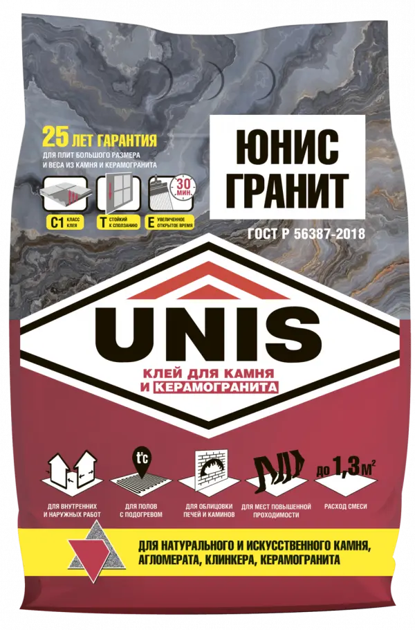 Купить Юнис Гранит Клей плиточный, 5 кг оптом в Москве от производителя
