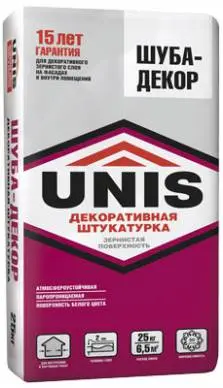 Купить Штукатурка декоративная Юнис Шуба-Декор, 25 кг оптом в Москве от производителя