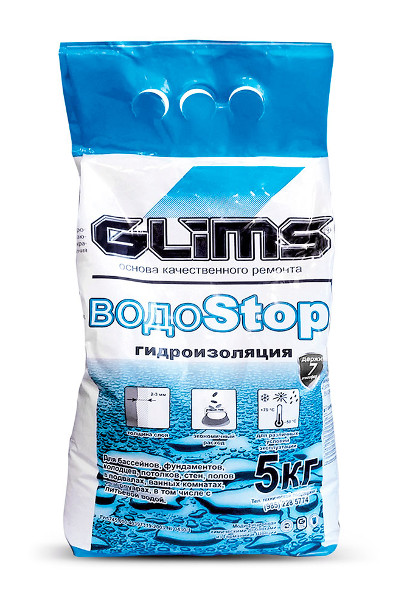Гидроизоляция Glims ВодоStop, 5 кг