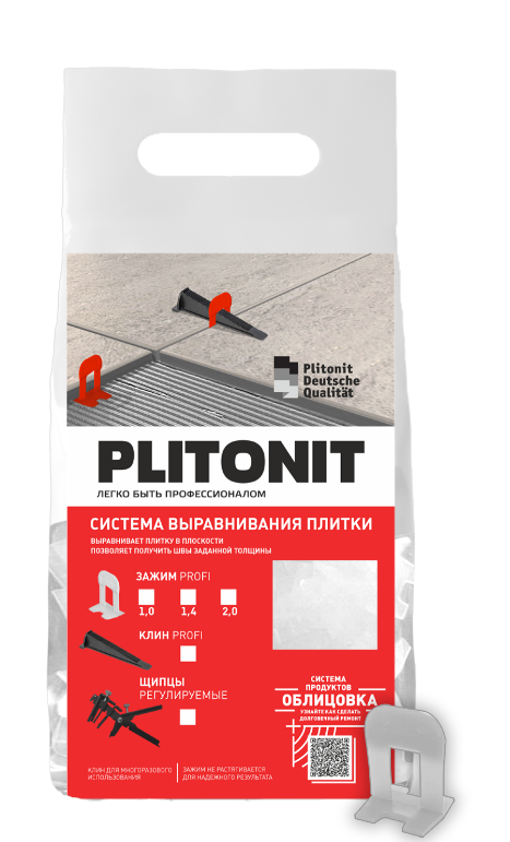 PLITONIT зажим SVP-PROFI 1 мм (100 шт) (24пак в короб/(1000пак/подд.)