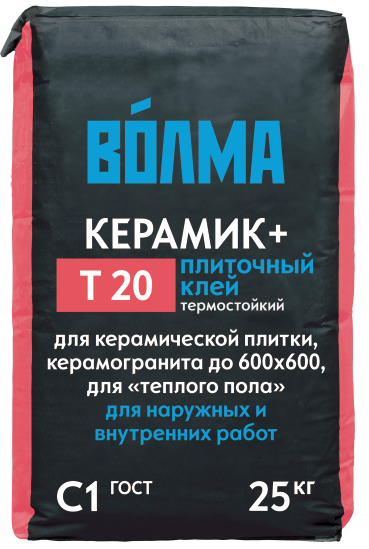 Клей Плиточный Волма Керамик Плюс влагостойкий, 25 кг купить оптом