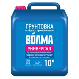 Грунтовка ВОЛМА-Универсал глубокого проникновения 10 л (50 шт/под.)