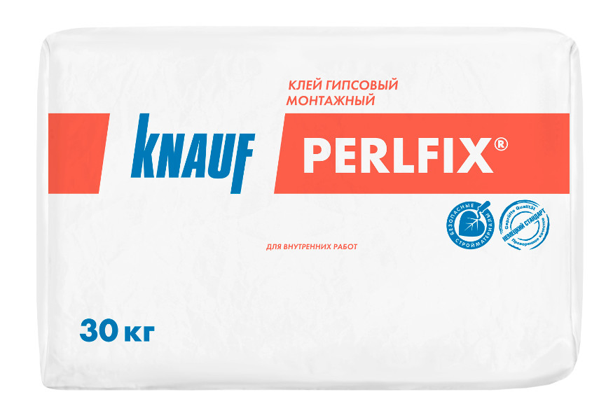 Клей монтажный КНАУФ-Перлфикс гипсовый, 30 кг