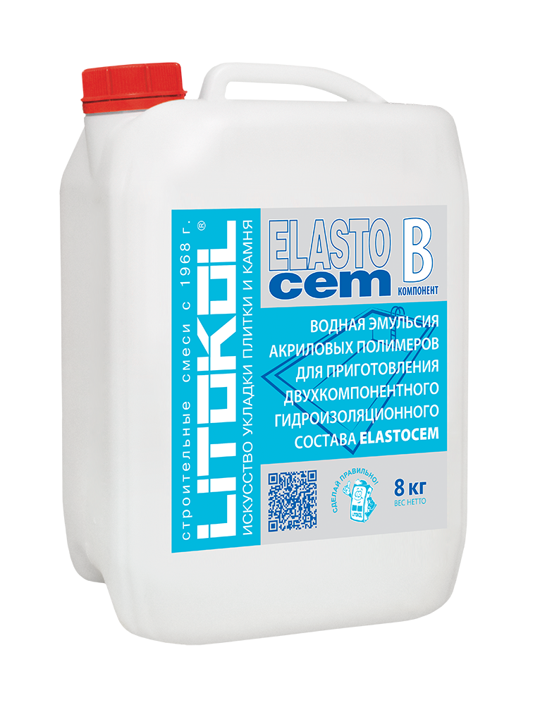 Литокол ELASTOCEM гидроизоляция (комп. В) 8кг