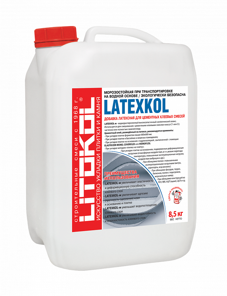 Литокол LATEXKOL - м Добавка латексная для цементных клеевых смесей 8.5кг