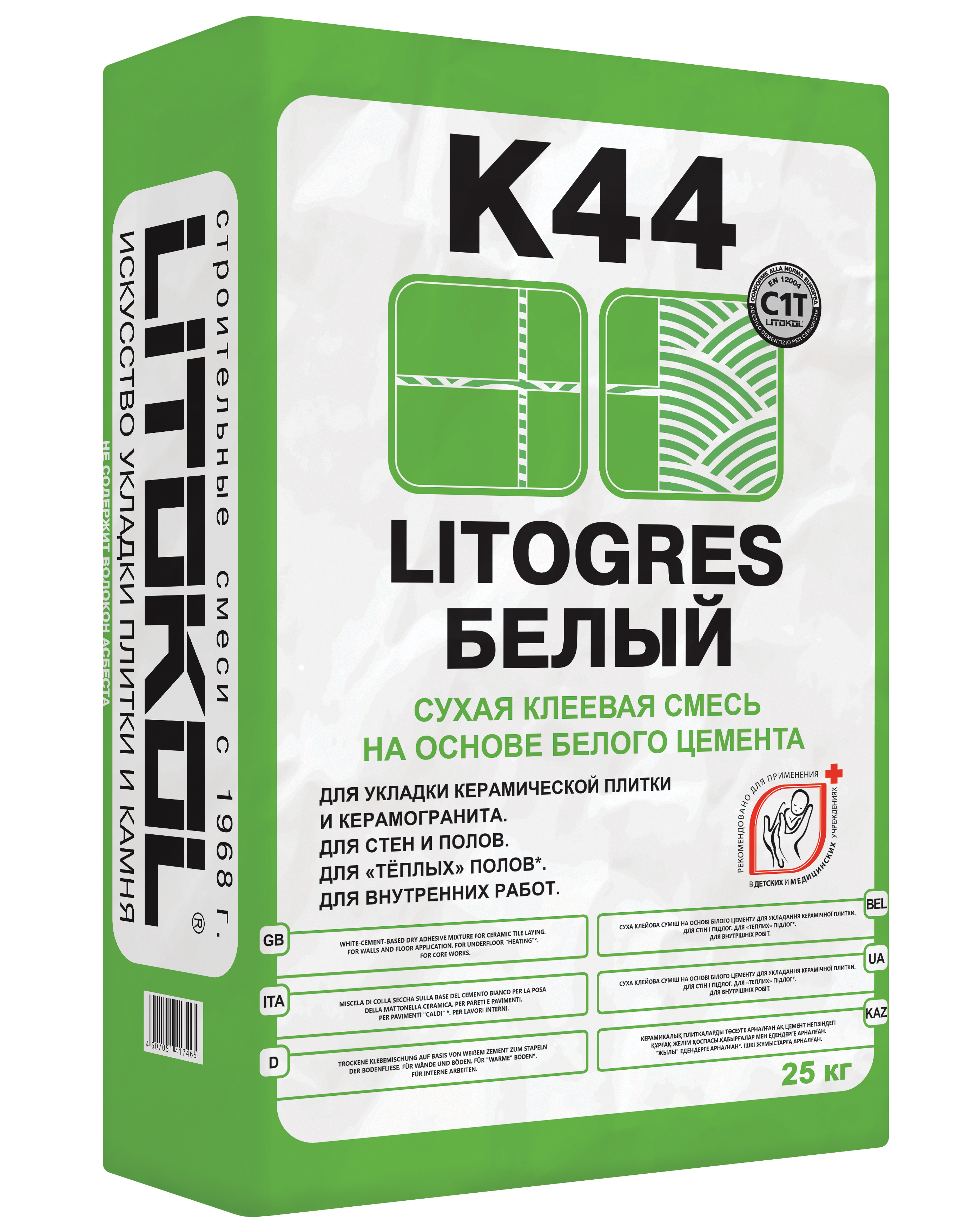 Litokol LITOGRES K44 ECO Eco клеевая смесь 25кг