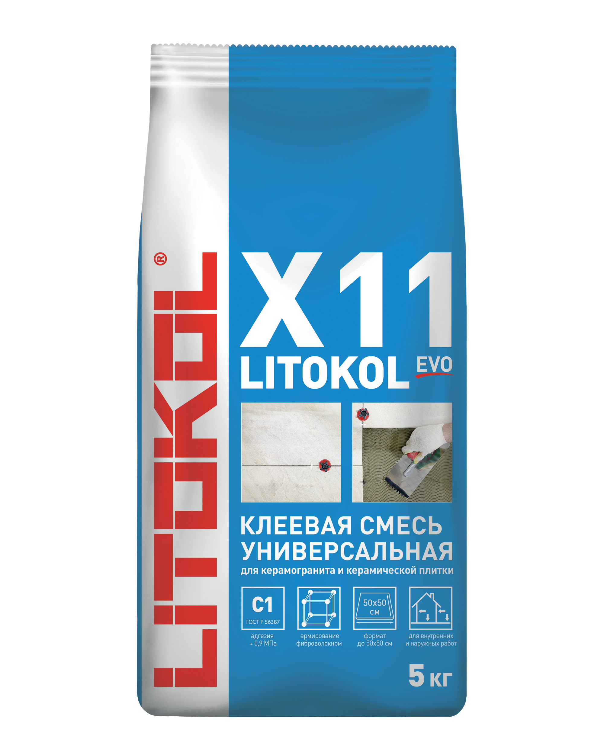 Клей для плитки Litokol X11 EVO усиленный 5 кг