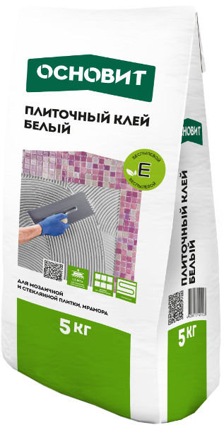 Купить Клей плиточный  ОСНОВИТ МАКСИПЛИКС АС17 W профи мрамор белый, 5кг оптом в Москве от производителя