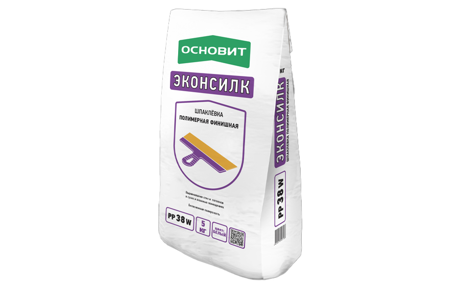 Шпатлевка полимерная Основит Эконсилк PP38  W, 5 кг