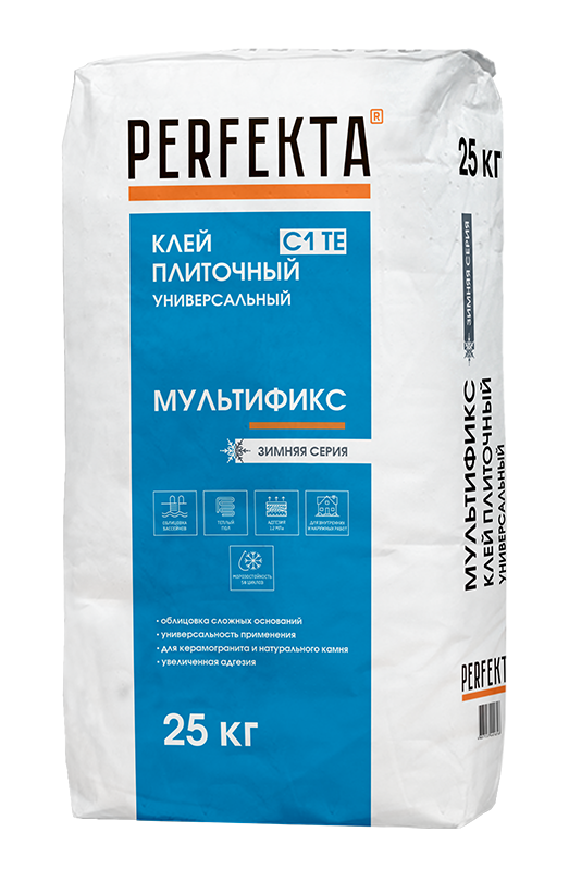 Плиточный клей универсальный Перфекта Мультификс C1 TE  ЗИМНИЙ, 25 кг купить оптом