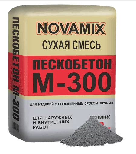 Пескобетон М-300  50 кг NOVAMIX