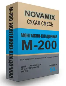 Купить Смесь М-200 (Монтажно-кладочная) 50 кг NOVAMIX оптом в Москве от производителя