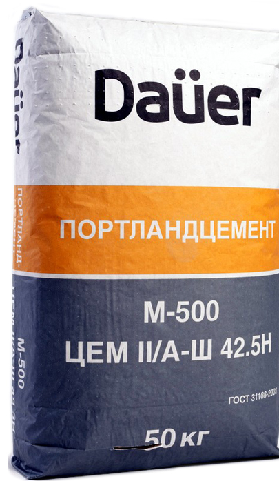 Цемент М-500 50 кг DAUER ЦЕМII/А-Ш 42.5H