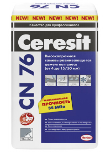 Высокопрочная самовыравнивающаяся смесь ЦЕРЕЗИТ CN 76, 25 кг