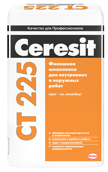 Шпаклевка фасадная финишная белая ЦЕРЕЗИТ СТ225, 25кг купить оптом