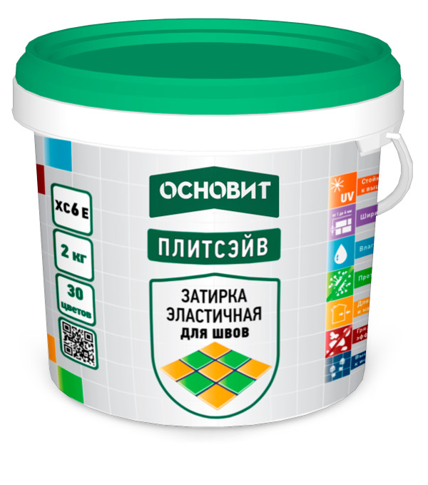 Купить Затирка эластичная ГОЛУБОЙ 060 ОСНОВИТ ПЛИТСЭЙВ XC6 E, 2 кг оптом в Москве от производителя