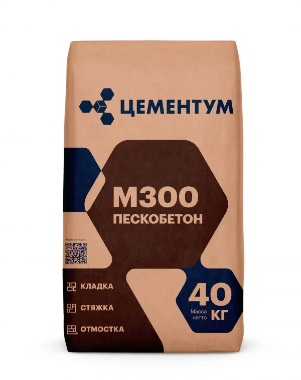 Купить ЦЕМЕНТУМ Пескобетон М300 40кг (36шт/под) оптом в Москве от производителя