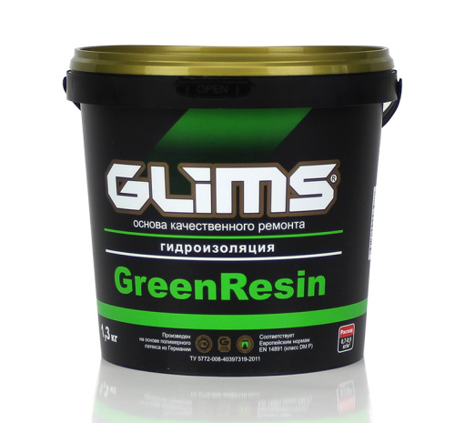 Эластичный герметик GLIMS-GreenRezin многоцелевой, 1,3 кг